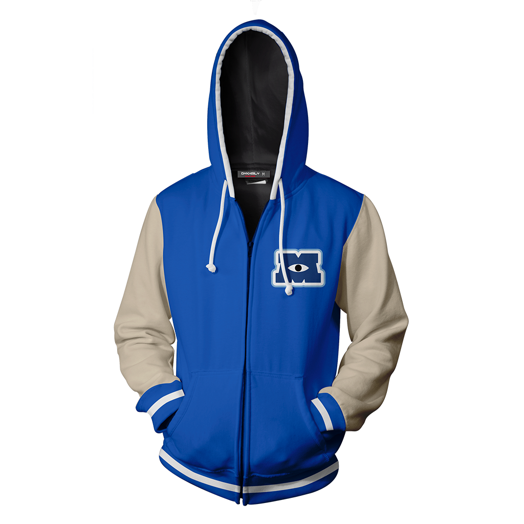 Monsters University Uniform Cosplay Zip Up Hoodie Jacket