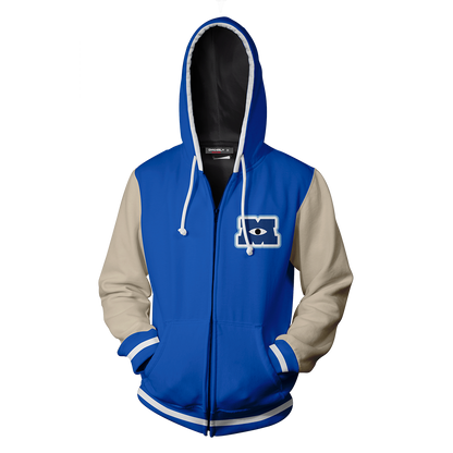 Monsters University Uniform Cosplay Zip Up Hoodie Jacket