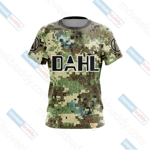 Borderlands - DAHL Camo Style Version 2 Unisex 3D T-shirt   