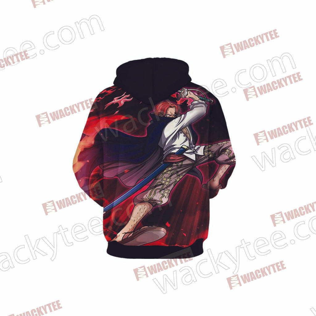 One Piece Red-Haired Shanks Unisex 3D T-shirt