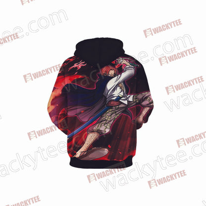 One Piece Red-Haired Shanks Unisex 3D T-shirt