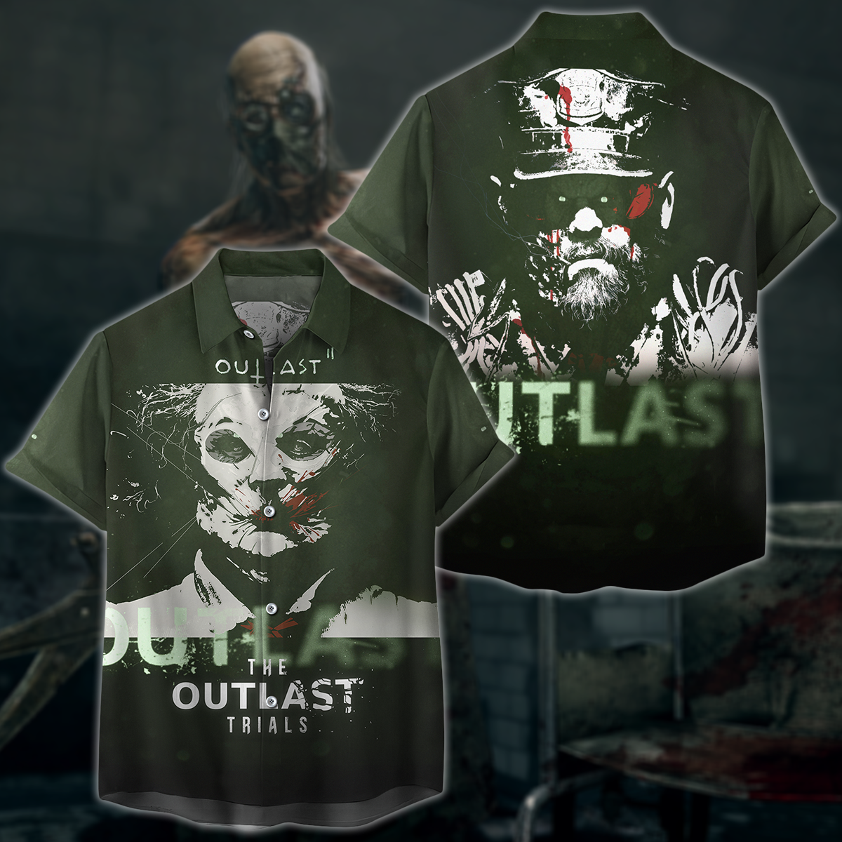 Outlast Video Game 3D All Over Print T-shirt Tank Top Zip Hoodie Pullover Hoodie Hawaiian Shirt Beach Shorts Jogger Hawaiian Shirt