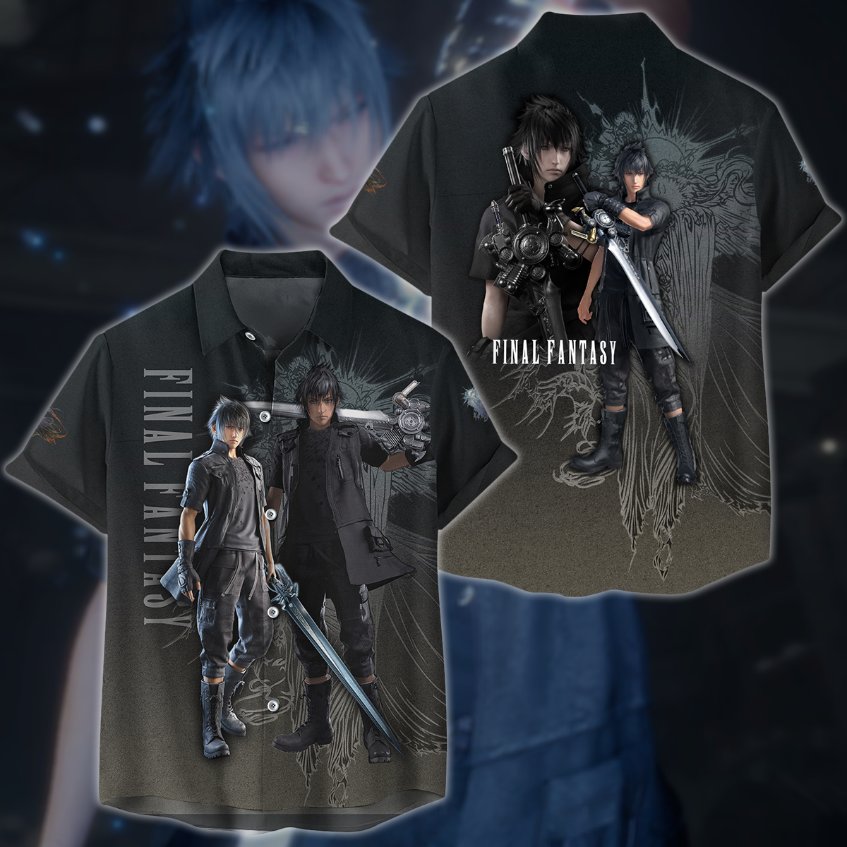 Final Fantasy XV Video Game 3D All Over Printed T-shirt Tank Top Zip Hoodie Pullover Hoodie Hawaiian Shirt Beach Shorts Jogger Hawaiian Shirt