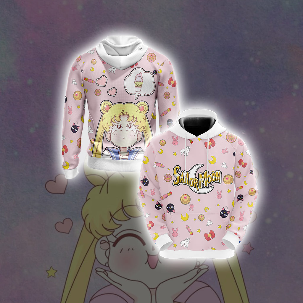 Sailor Moon Kawaii Unisex 3D T-shirt Hoodie