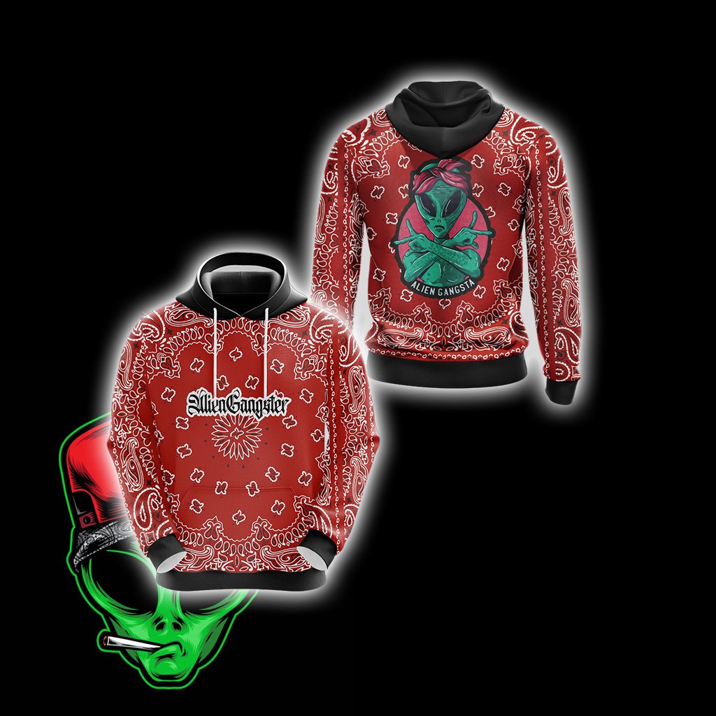 Alien Gangsta Unisex 3D T-shirt Hoodie