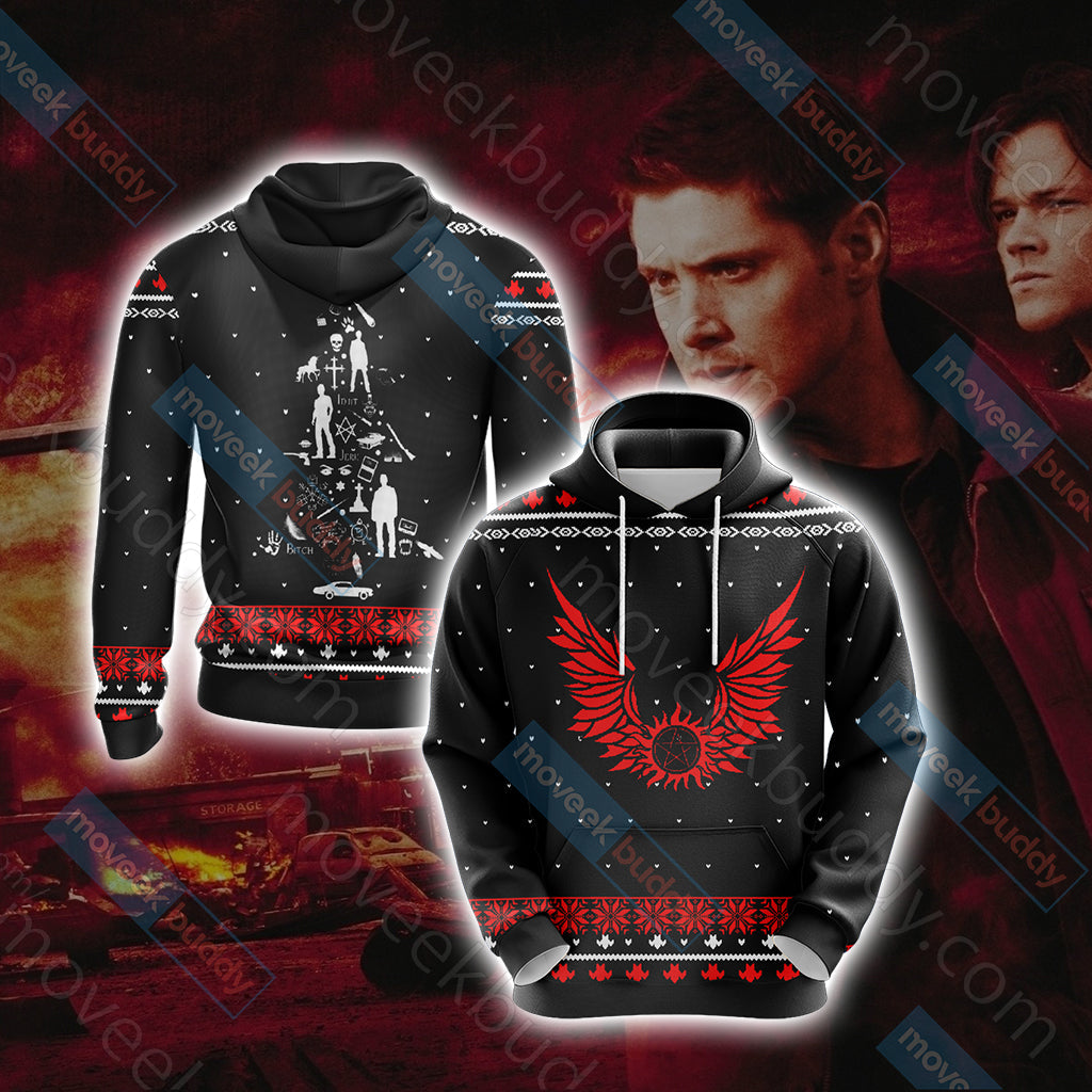Supernatural Christmas Style Unisex 3D T-shirt Hoodie