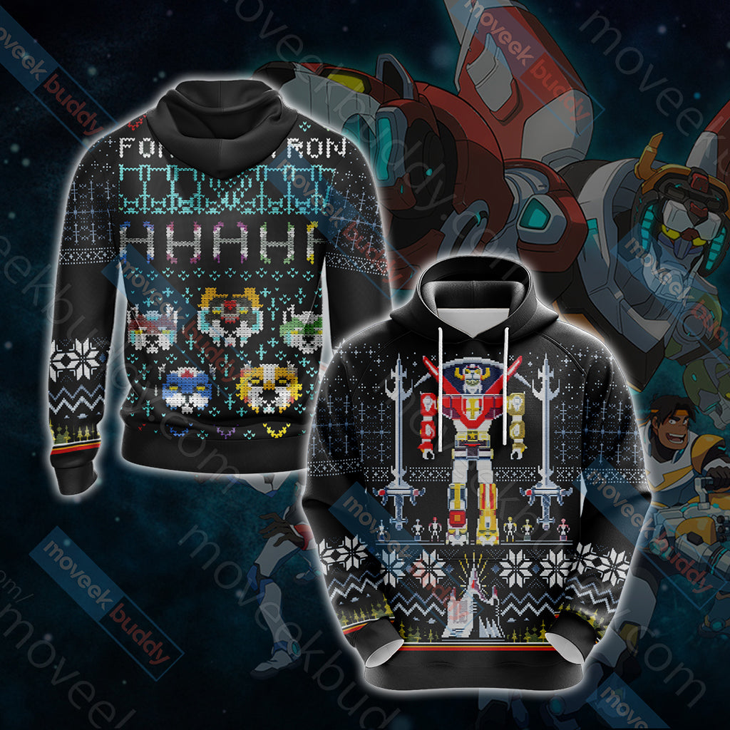 Voltron Knitting Style Unisex 3D T-shirt Hoodie