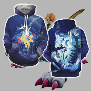 Digimon New Garurumon 3D T-shirt Hoodie S 