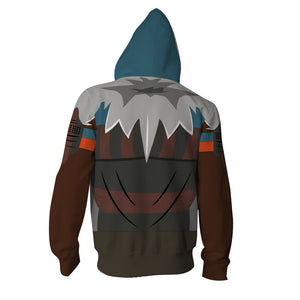 M'Baku Cosplay Zip Up Hoodie Jacket   