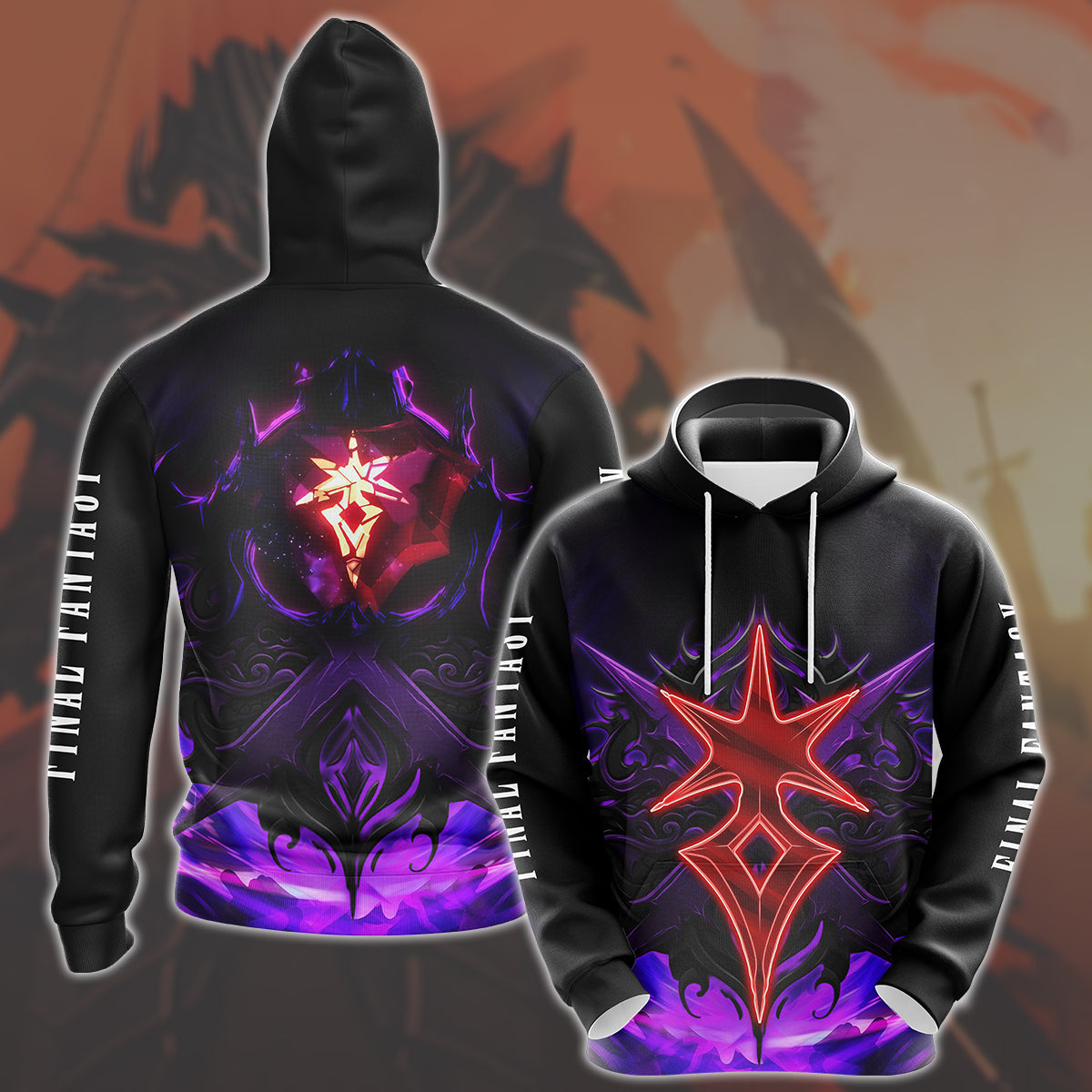 Final Fantasy Dark Knight Video Game All Over Printed T-shirt Tank Top Zip Hoodie Pullover Hoodie Hawaiian Shirt Beach Shorts Joggers Hoodie