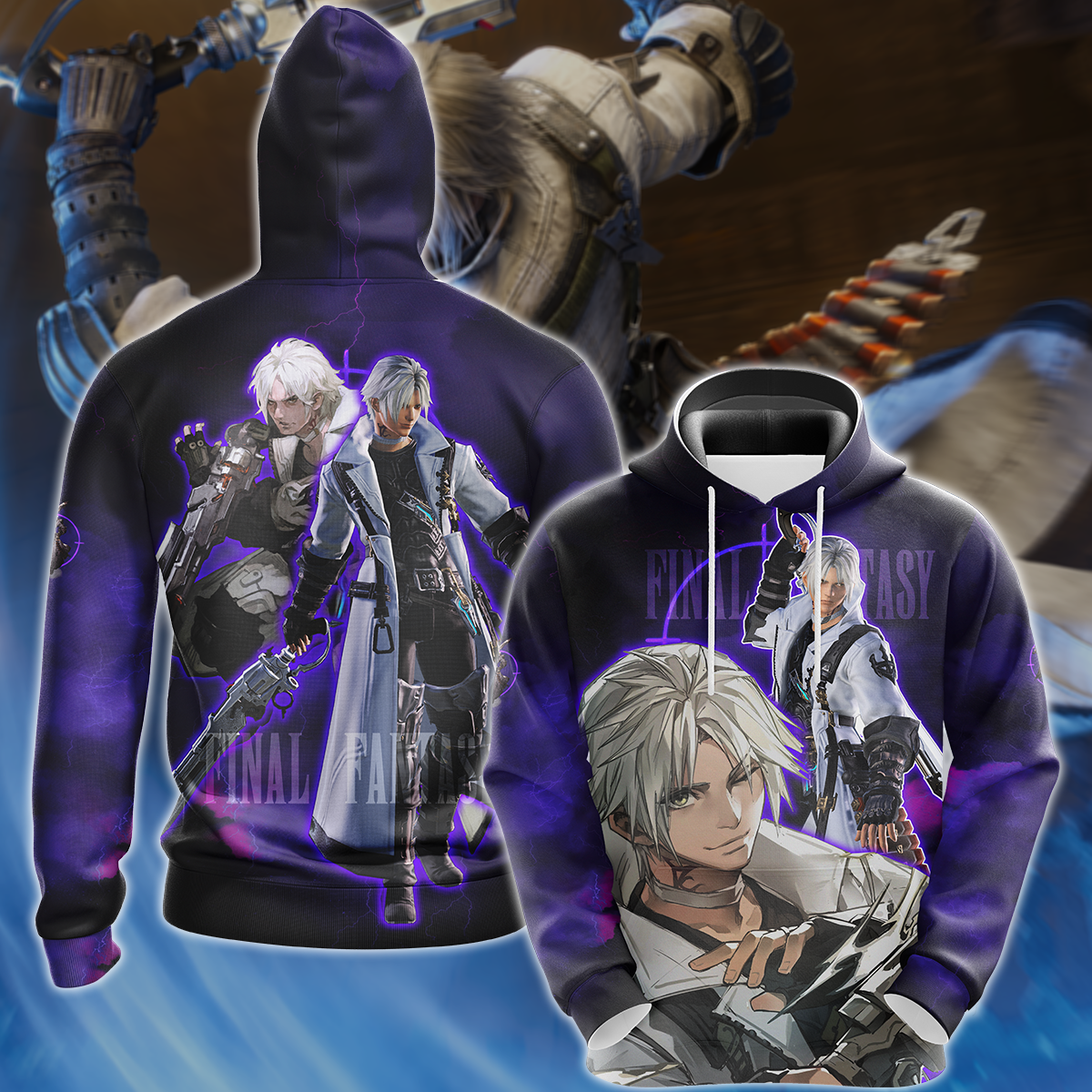 Final Fantasy XIV Thancred Video Game 3D All Over Print T-shirt Tank Top Zip Hoodie Pullover Hoodie Hawaiian Shirt Beach Shorts Jogger Hoodie