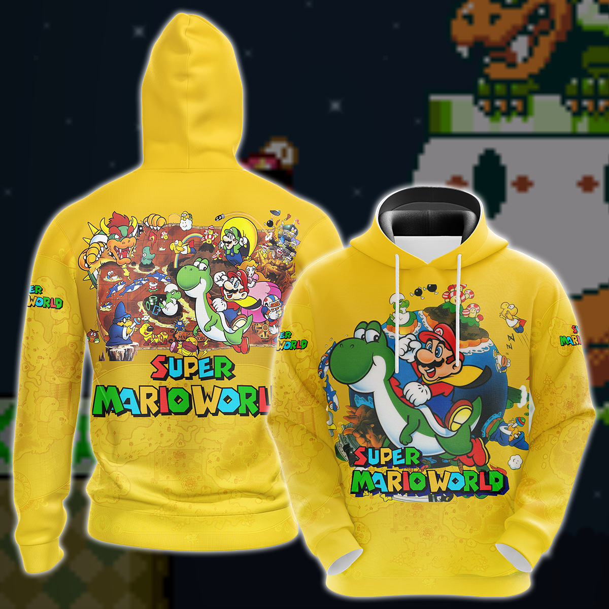 Super Mario World Video Game 3D All Over Printed T-shirt Tank Top Zip Hoodie Pullover Hoodie Hawaiian Shirt Beach Shorts Joggers Hoodie