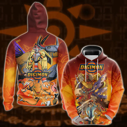 Digimon Video Game 3D All Over Print T-shirt Tank Top Zip Hoodie Pullover Hoodie Hawaiian Shirt Beach Shorts Jogger Hoodie