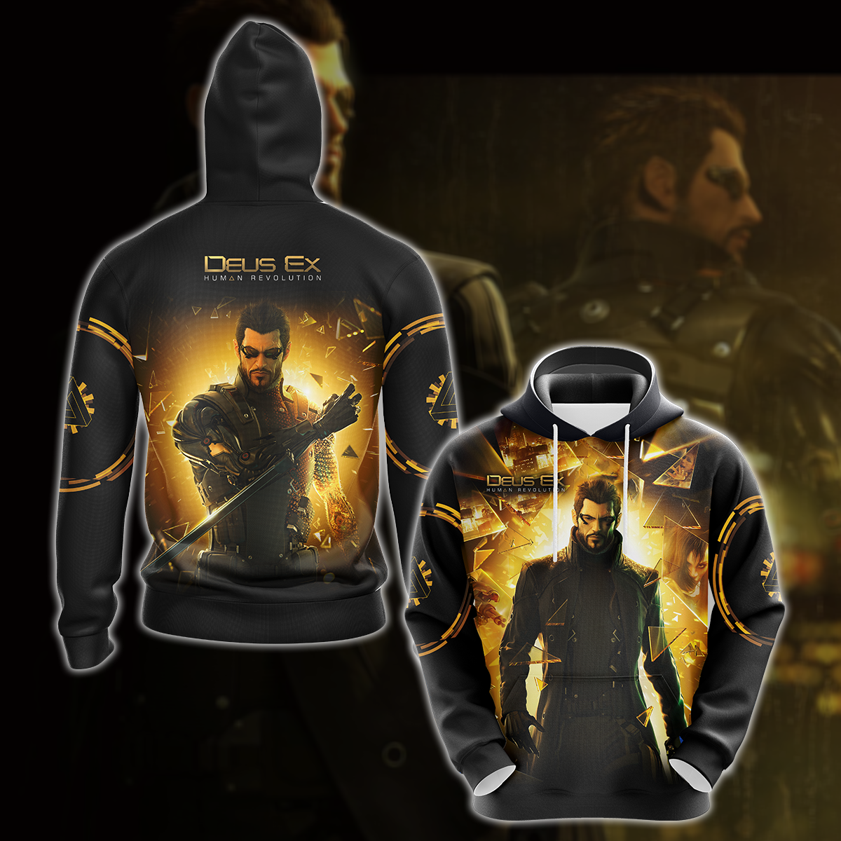 Deus Ex: Human Revolution Video Game 3D All Over Printed T-shirt Tank Top Zip Hoodie Pullover Hoodie Hawaiian Shirt Beach Shorts Jogger Hoodie
