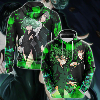 One Punch Man Tatsumaki & Fubuki 3D All Over Print T-shirt Tank Top Zip Hoodie Pullover Hoodie Hawaiian Shirt Beach Shorts Jogger Hoodie