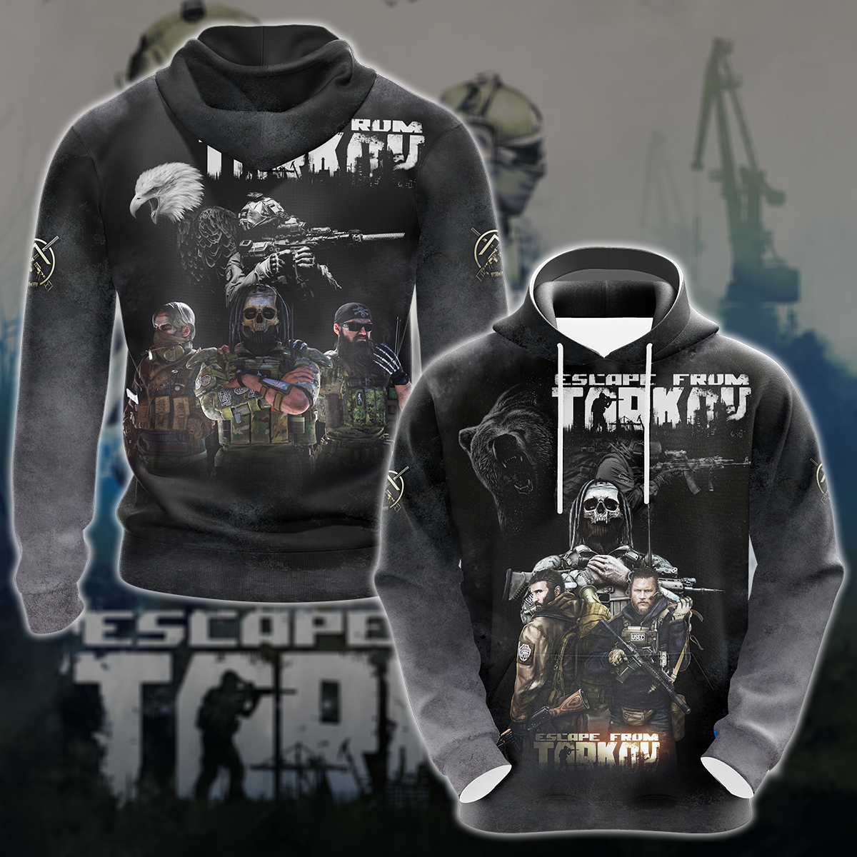 Escape From Tarkov Video Game 3D All Over Printed T-shirt Tank Top Escape From Tarkov Video Game 3D All Over Printed T-shirt Tank Top