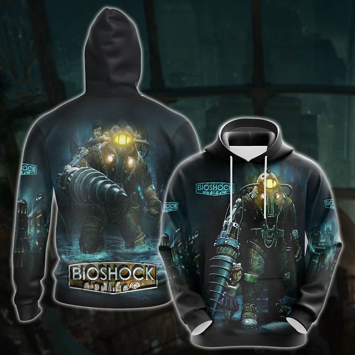 BioShock Video Game All Over Printed T-shirt Tank Top Zip Hoodie Pullover Hoodie Hawaiian Shirt Beach Shorts Joggers Hoodie