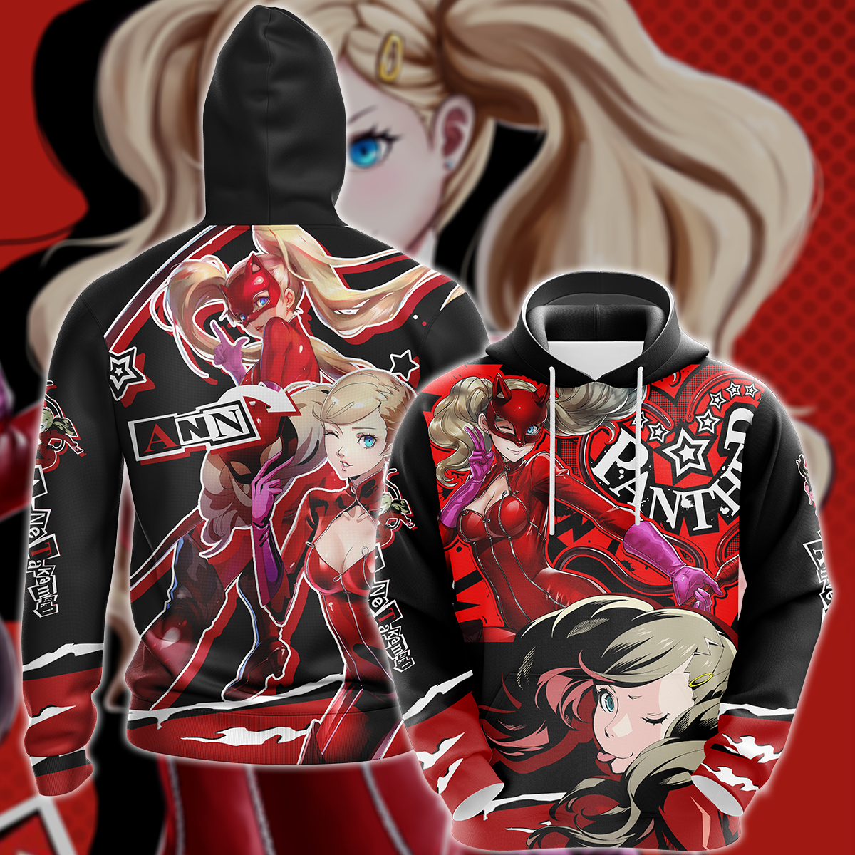 Persona 5 Strikers Ann Takamaki Video Game 3D All Over Print T-shirt Tank Top Zip Hoodie Pullover Hoodie Hawaiian Shirt Beach Shorts Jogger Hoodie