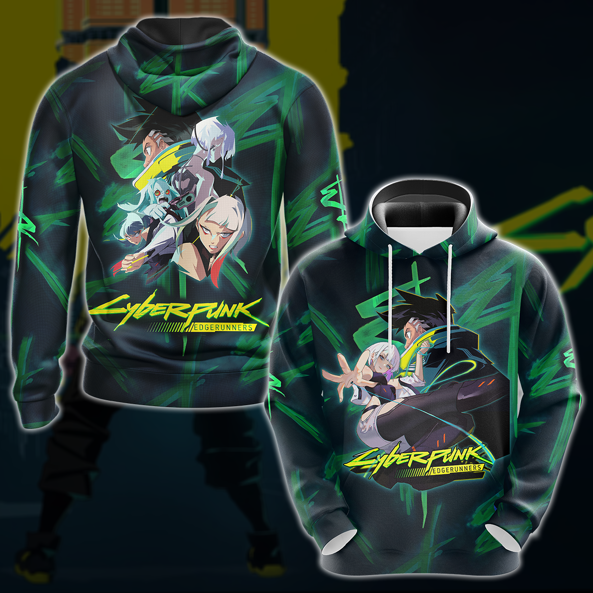Cyberpunk: Edgerunners Video Game 3D All Over Print T-shirt Tank Top Zip Hoodie Pullover Hoodie Hawaiian Shirt Beach Shorts Jogger Hoodie