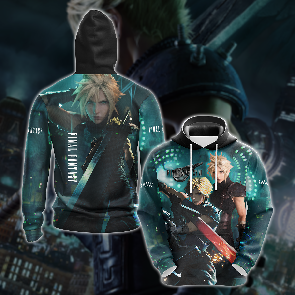 Final Fantasy VII Remake Video Game 3D All Over Printed T-shirt Tank Top Zip Hoodie Pullover Hoodie Hawaiian Shirt Beach Shorts Jogger Hoodie