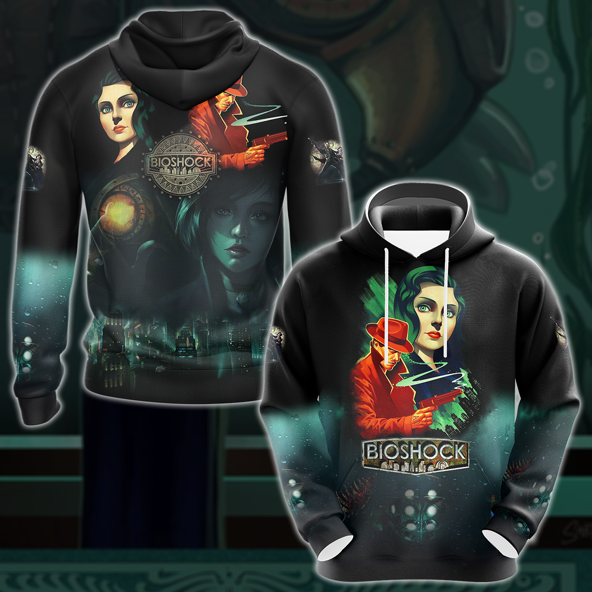 BioShock Video Game 3D All Over Printed T-shirt Tank Top Zip Hoodie Pullover Hoodie Hawaiian Shirt Beach Shorts Jogger Hoodie