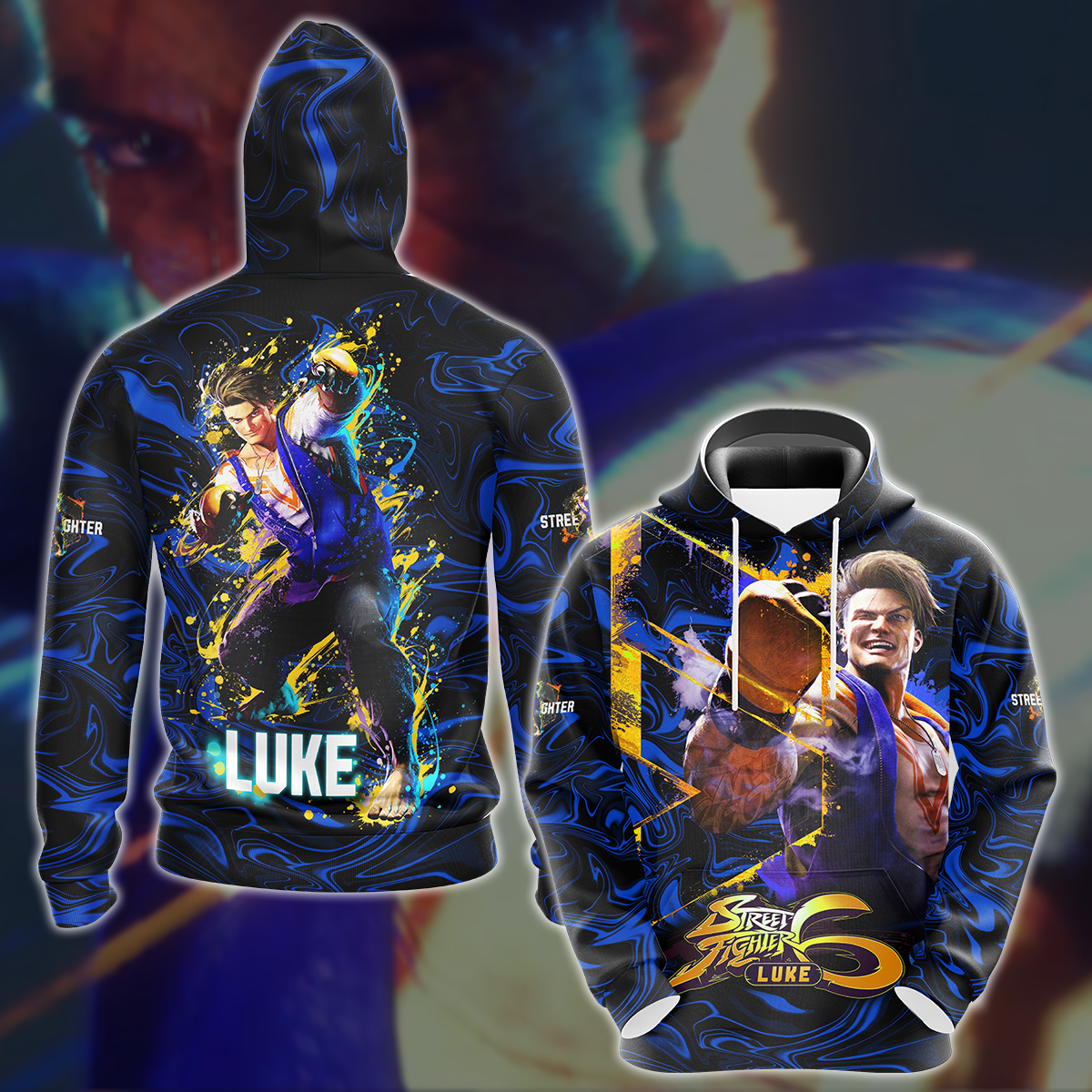 Street Fighter 6 Luke Video Game 3D All Over Printed T-shirt Tank Top Zip Hoodie Pullover Hoodie Hawaiian Shirt Beach Shorts Jogger Hoodie