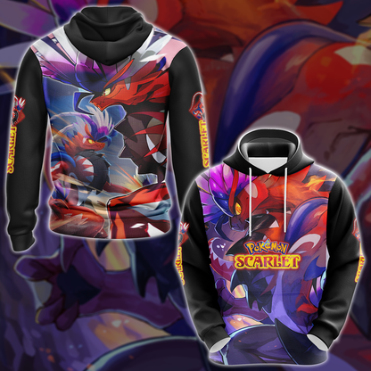 Pokemon Scarlet Video Game 3D All Over Printed T-shirt Tank Top Zip Hoodie Pullover Hoodie Hawaiian Shirt Beach Shorts Jogger Hoodie