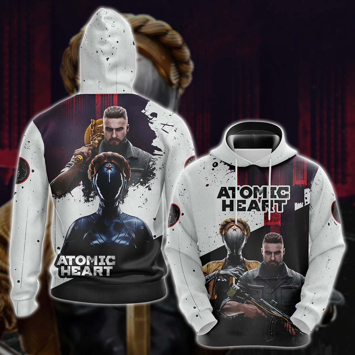 Atomic Heart Video Game 3D All Over Printed T-shirt Tank Top Zip Hoodie Pullover Hoodie Hawaiian Shirt Beach Shorts Jogger Hoodie