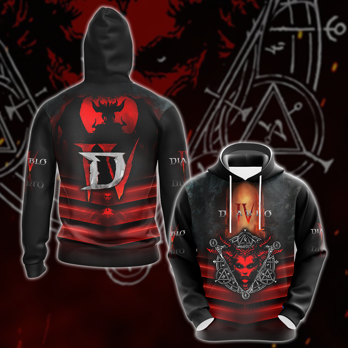 Diablo IV Video Game 3D All Over Printed T-shirt Tank Top Zip Hoodie Pullover Hoodie Hawaiian Shirt Beach Shorts Jogger Hoodie