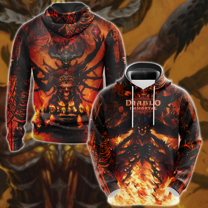 Diablo Immortal Video Game 3D All Over Print T-shirt Tank Top Zip Hoodie Pullover Hoodie Hawaiian Shirt Beach Shorts Jogger Hoodie