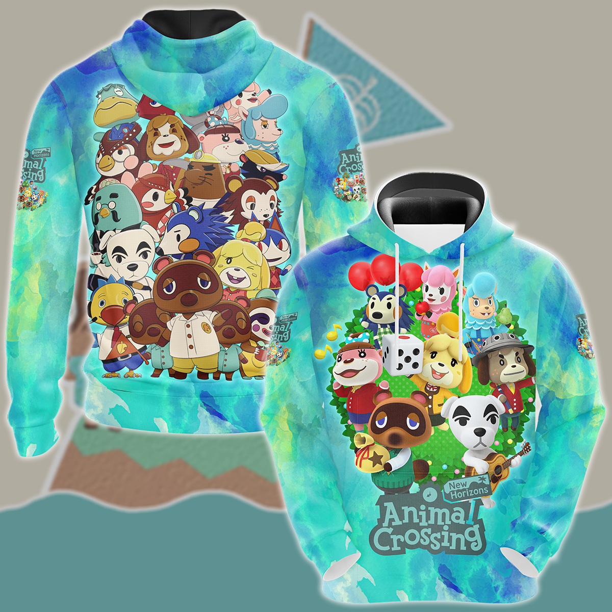 Animal Crossing New Horizons Video Game 3D All Over Print T-shirt Tank Top Zip Hoodie Pullover Hoodie Hawaiian Shirt Beach Shorts Jogger Hoodie