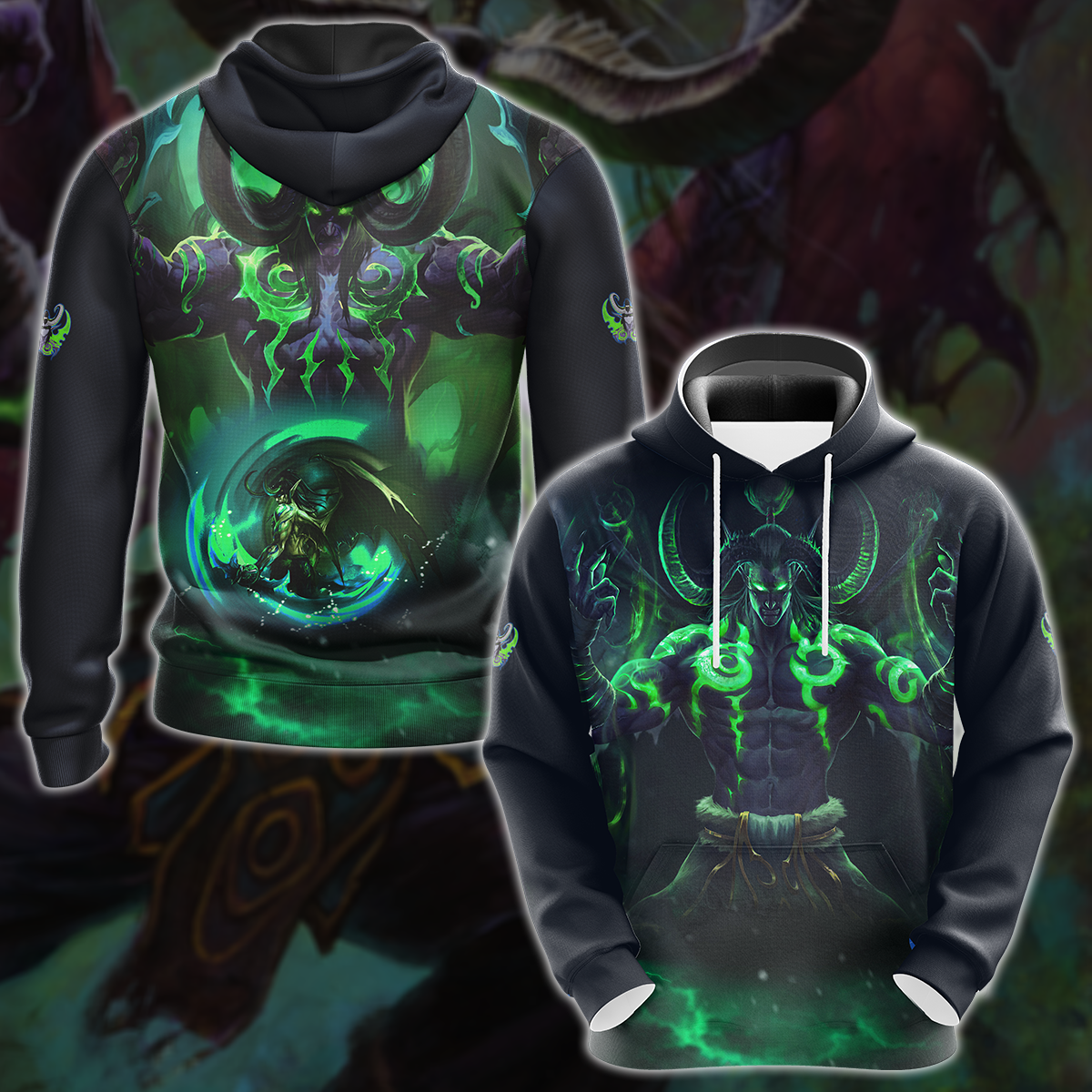 World Of Warcraft Illidan Stormrage Video Game 3D All Over Print T-shirt Tank Top Zip Hoodie Pullover Hoodie Hawaiian Shirt Beach Shorts Jogger Hoodie
