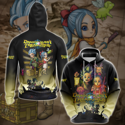 Dragon Quest Treasures Video Game 3D All Over Printed T-shirt Tank Top Zip Hoodie Pullover Hoodie Hawaiian Shirt Beach Shorts Jogger Hoodie