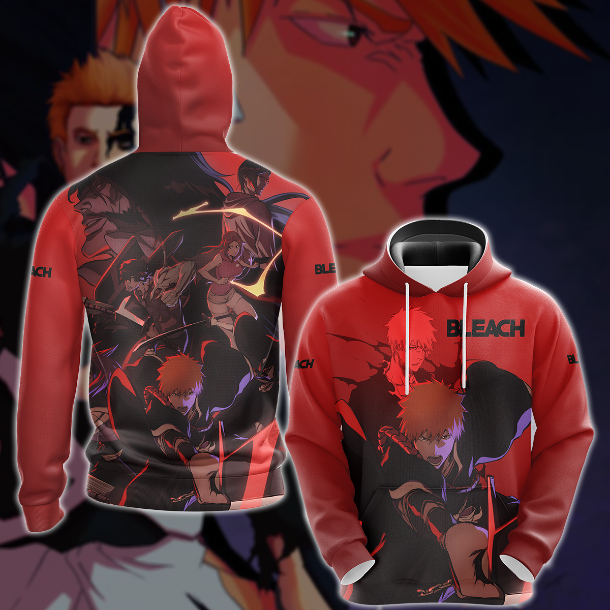 Bleach Anime 3D All Over Print T-shirt Tank Top Zip Hoodie Pullover Hoodie Hawaiian Shirt Beach Shorts Jogger Hoodie
