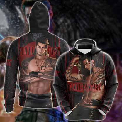 Final Fantasy XV Gladiolus Amicitia Video Game 3D All Over Print T-shirt Tank Top Zip Hoodie Pullover Hoodie Hawaiian Shirt Beach Shorts Jogger Hoodie