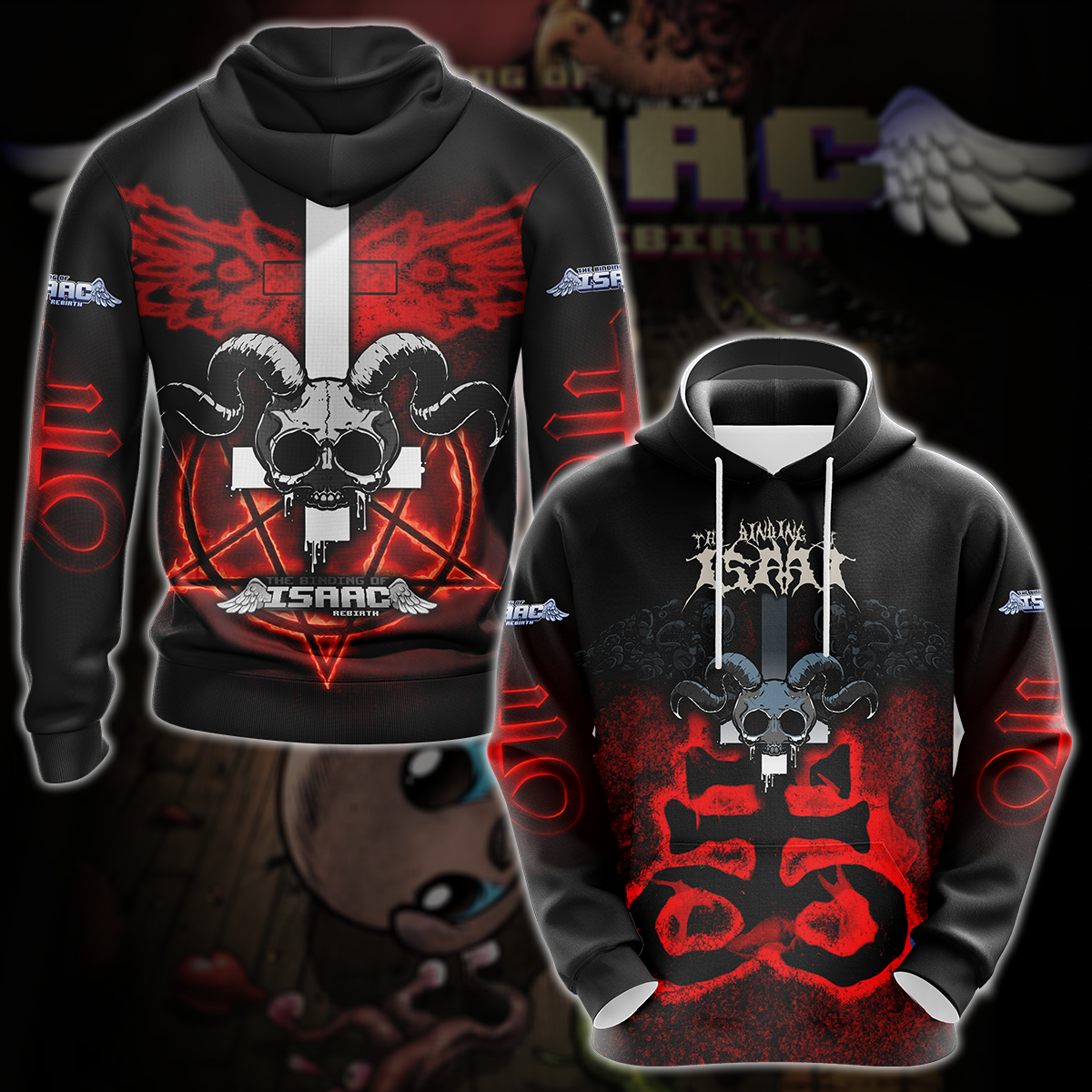 The Binding of Isaac: Rebirth Video Game 3D All Over Printed T-shirt Tank Top Zip Hoodie Pullover Hoodie Hawaiian Shirt Beach Shorts Jogger Hoodie