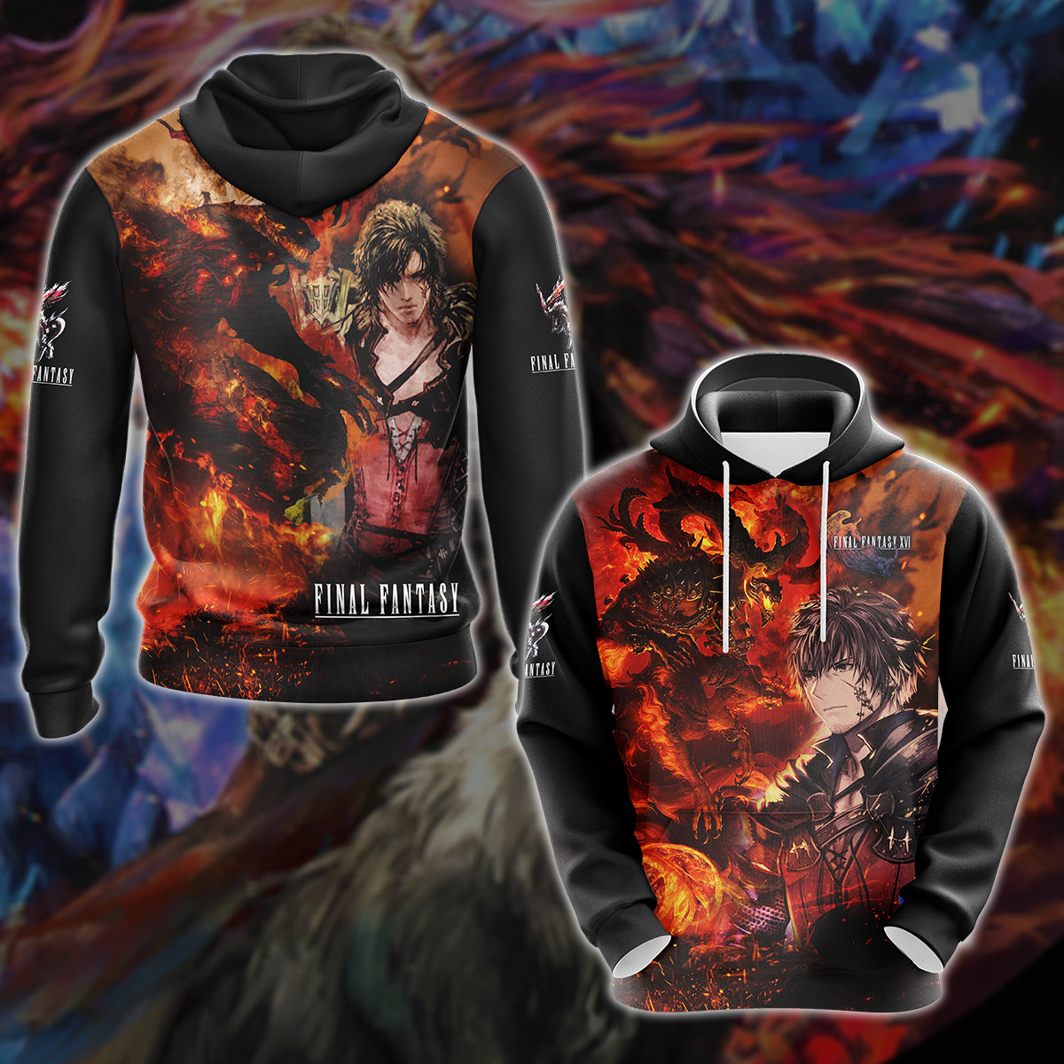 Final Fantasy XVI Video Game 3D All Over Printed T-shirt Tank Top Zip Hoodie Pullover Hoodie Hawaiian Shirt Beach Shorts Jogger Hoodie