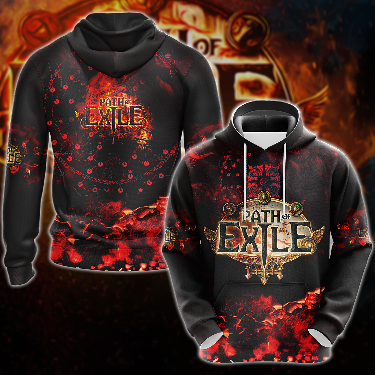 Path Of Exile Video Game 3D All Over Print T-shirt Tank Top Zip Hoodie Pullover Hoodie Hawaiian Shirt Beach Shorts Jogger Hoodie