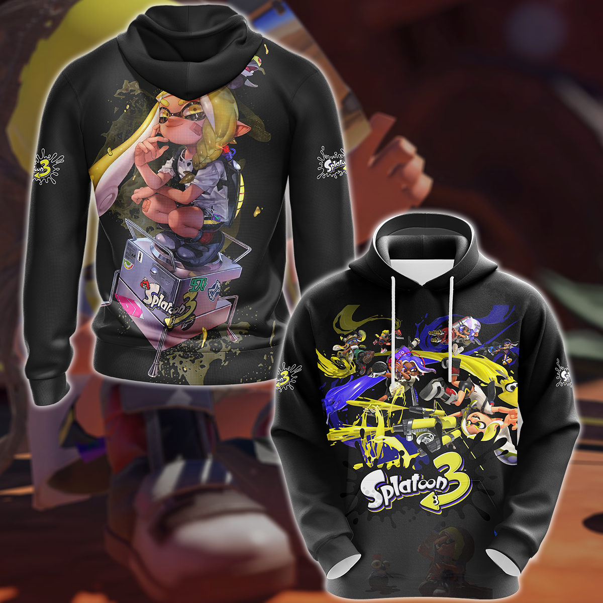 Splatoon 3 Video Game 3D All Over Print T-shirt Tank Top Zip Hoodie Pullover Hoodie Hawaiian Shirt Beach Shorts Jogger Hoodie