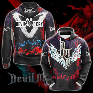 Devil May Cry All Over Print T-shirt Tank Top Zip Hoodie Pullover Hoodie Hawaiian Shirt Hoodie S 