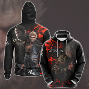 Black Myth: Wukong Video Game All Over Printed T-shirt Tank Top Zip Hoodie Pullover Hoodie Hawaiian Shirt Beach Shorts Joggers Hoodie S 