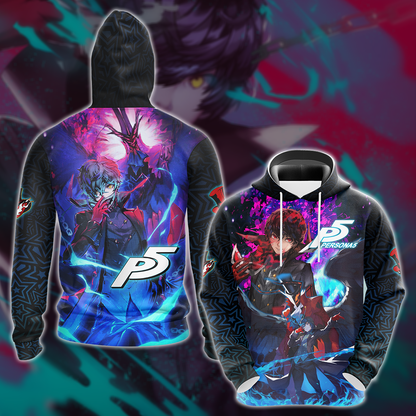 Persona 5 Video Game 3D All Over Printed T-shirt Tank Top Zip Hoodie Pullover Hoodie Hawaiian Shirt Beach Shorts Jogger Hoodie