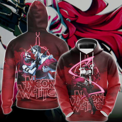 Neon White Video Game 3D All Over Print T-shirt Tank Top Zip Hoodie Pullover Hoodie Hawaiian Shirt Beach Shorts Jogger Hoodie