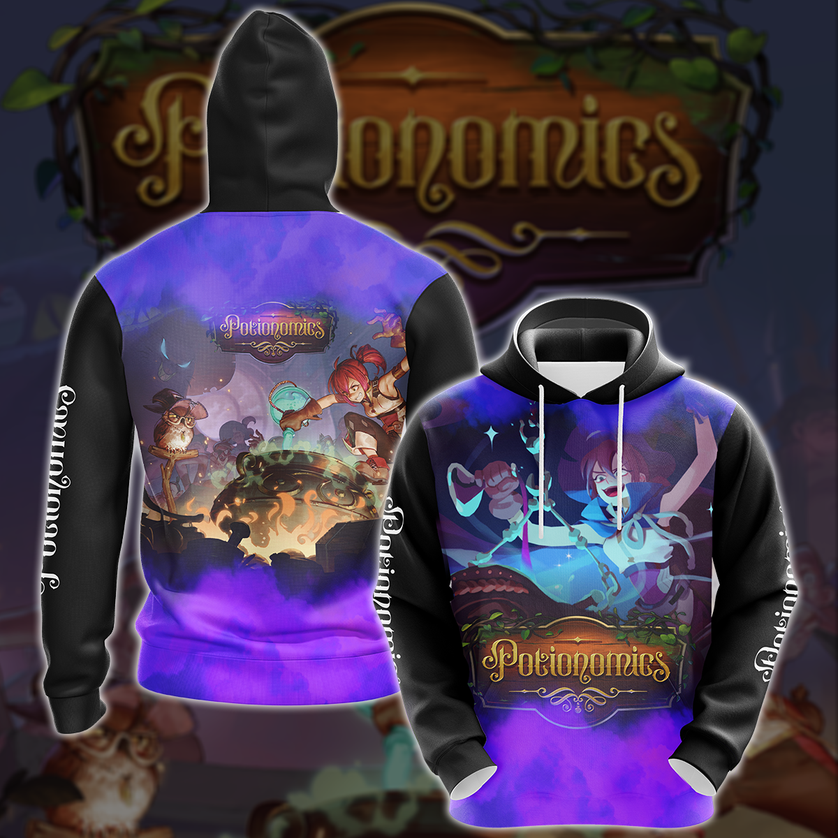 Potionomics Video Game All-Over T-shirt Hoodie Tank Top Hawaiian Shirt Beach Shorts Joggers Hoodie