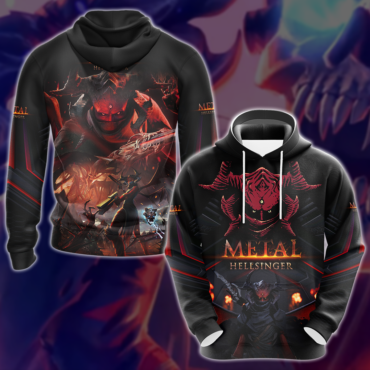 Metal: Hellsinger Video Game 3D All Over Print T-shirt Tank Top Zip Hoodie Pullover Hoodie Hawaiian Shirt Beach Shorts Jogger Hoodie