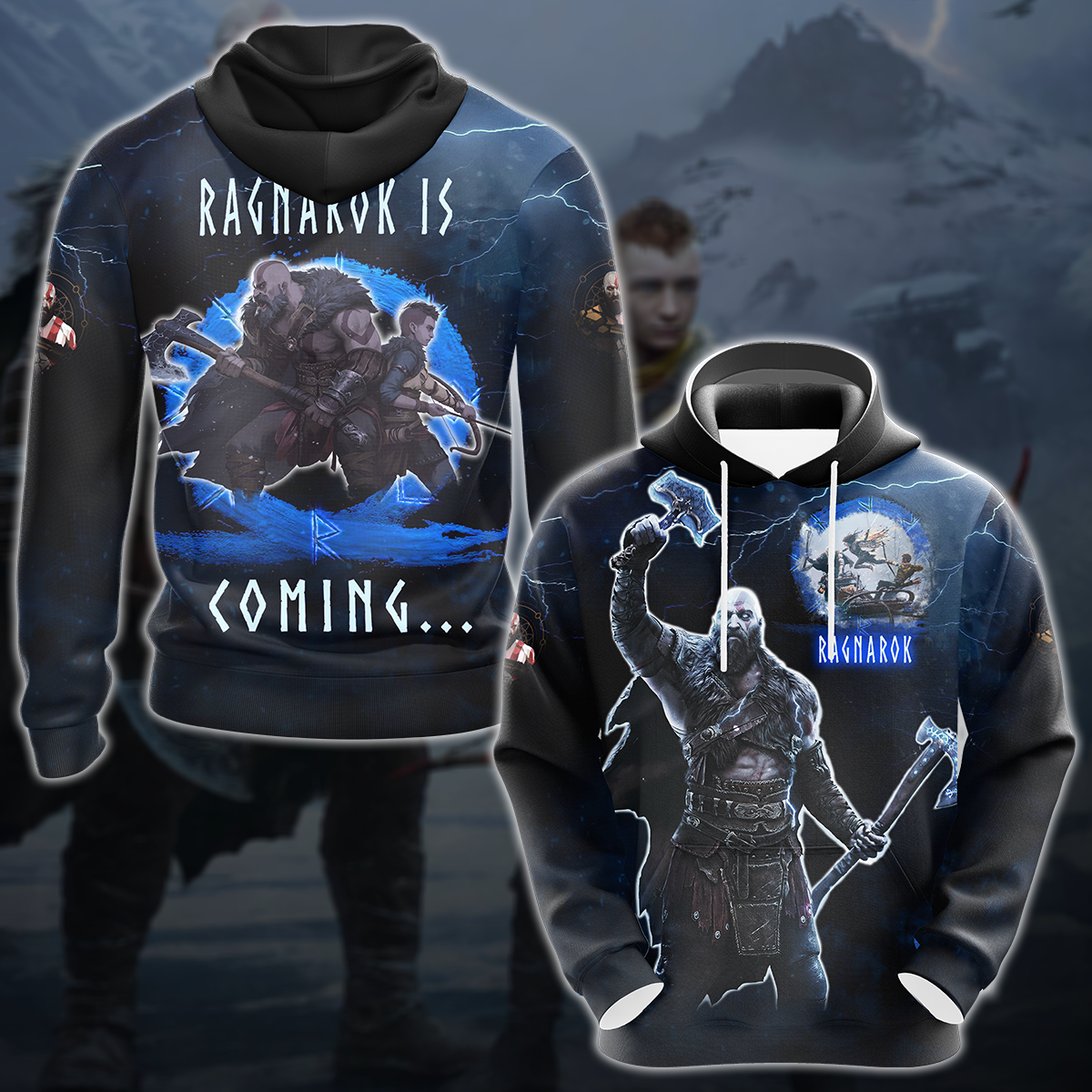 God Of War Ragnarok Video Game 3D All Over Printed T-shirt Tank Top Zip Hoodie Pullover Hoodie Hawaiian Shirt Beach Shorts Jogger Hoodie
