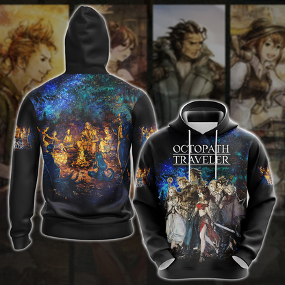 Octopath Traveler II Video Game 3D All Over Printed T-shirt Tank Top Zip Hoodie Pullover Hoodie Hawaiian Shirt Beach Shorts Jogger Hoodie