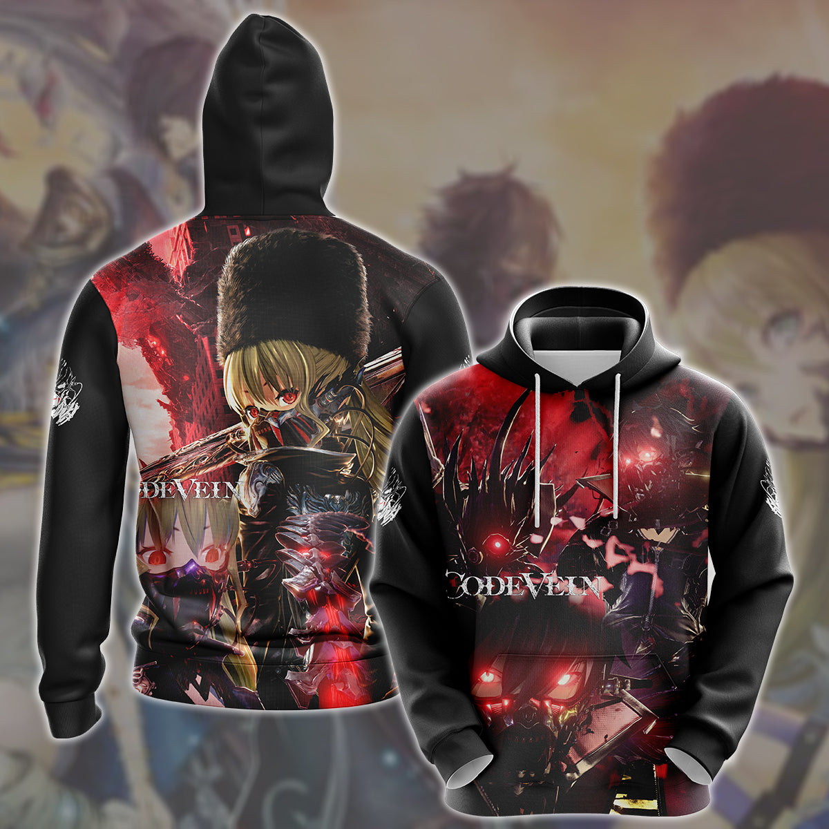 Code Vein Video Game All Over Printed T-shirt Tank Top Zip Hoodie Pullover Hoodie Hawaiian Shirt Beach Shorts Joggers