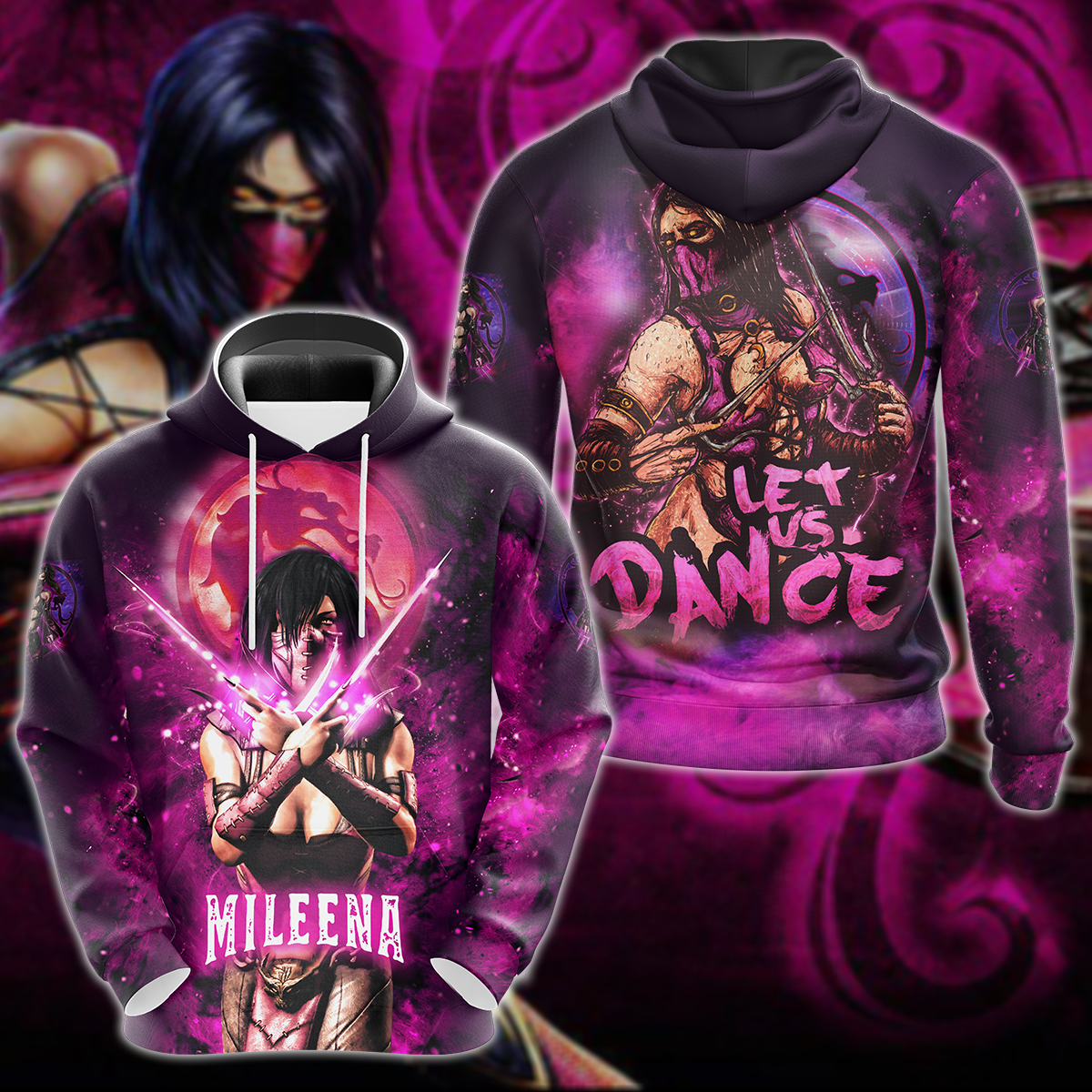 Mortal Kombat: Mileena 3D All Over Print T-shirt Tank Top Zip Hoodie Pullover Hoodie Hawaiian Shirt Beach Shorts Jogger Hoodie