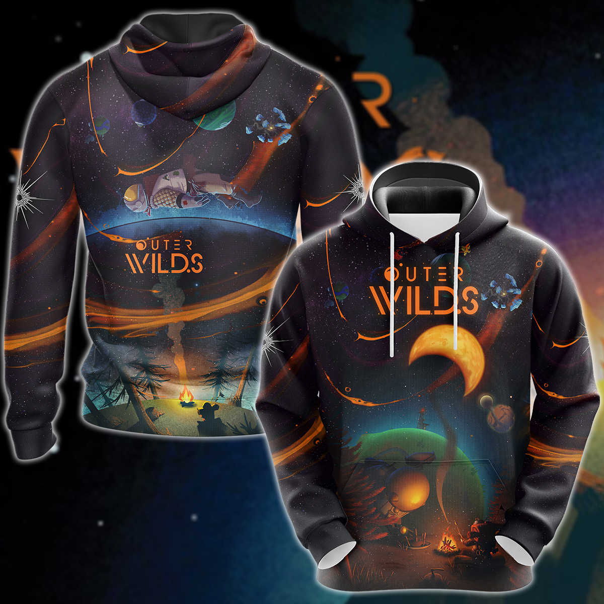 Outer Wilds Video Game 3D All Over Print T-shirt Tank Top Zip Hoodie Pullover Hoodie Hawaiian Shirt Beach Shorts Jogger Hoodie